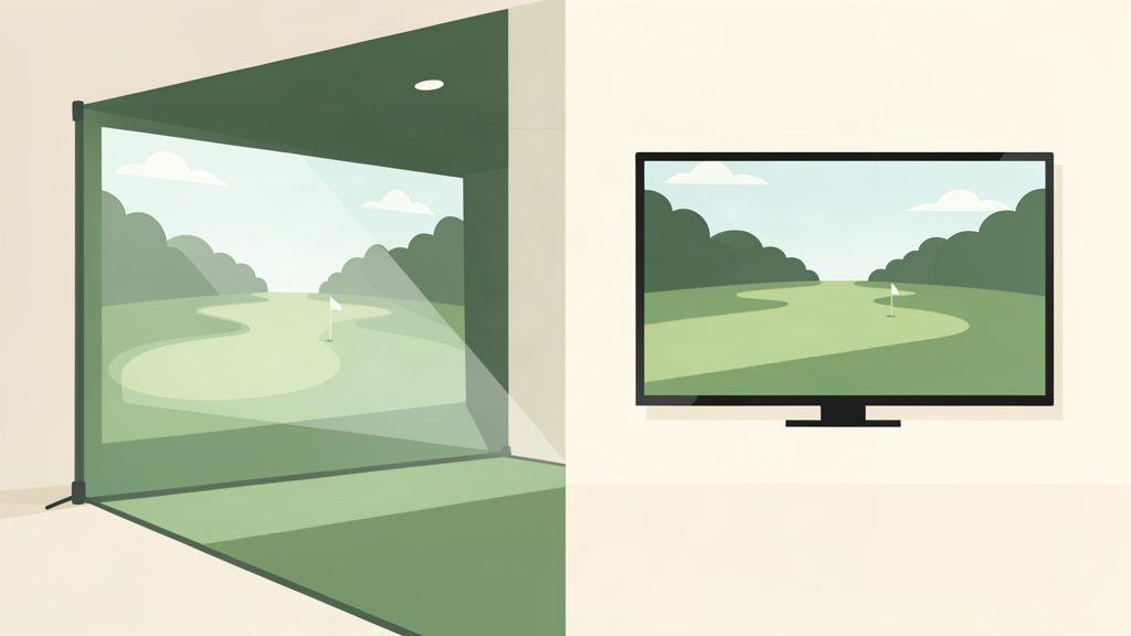 Golf Simulator Projector vs TV: The $700 Mistake